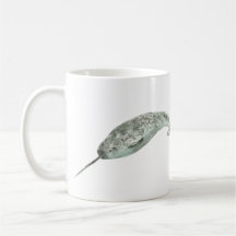 Baleine narval aquarelle
