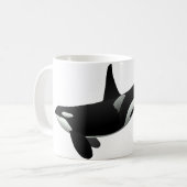 Mug Baleine noire et blanche tueuse à Orca (Devant gauche)