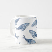 Mug Baleines à bosse en aquarelle (Devant gauche)