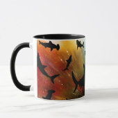 Mug Baleines à mâchoires de requin modernes sous la ga (Gauche)