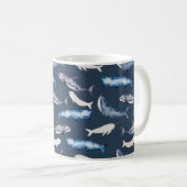 Mug Baleines aquarelles (Devant droit)