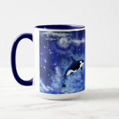 Mug Baleines tueuses sur Pleine lune bleue (Gauche)