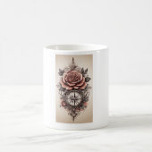 Mug Balises de boussole rose : Conception de tapis de (Centre)