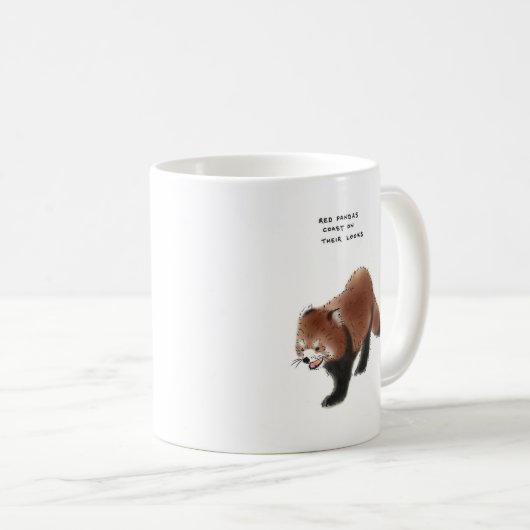 Mug baliverne de panda rouge (Devant droit)