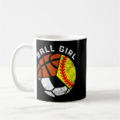 Mug Ball Girl Drôle de softball de football joueur de  (Gauche)