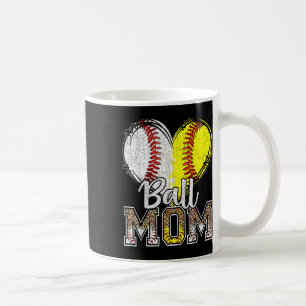 Mug Ball Maman Heart Baseball Softball Mama Femmes Mèr