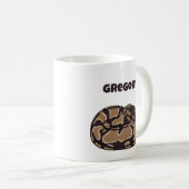 Mug Ball Python Snake, Brown et Tan Personnalisé (Devant droit)