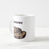 Mug Ball Python Snake, Brown et Tan Personnalisé (Devant gauche)