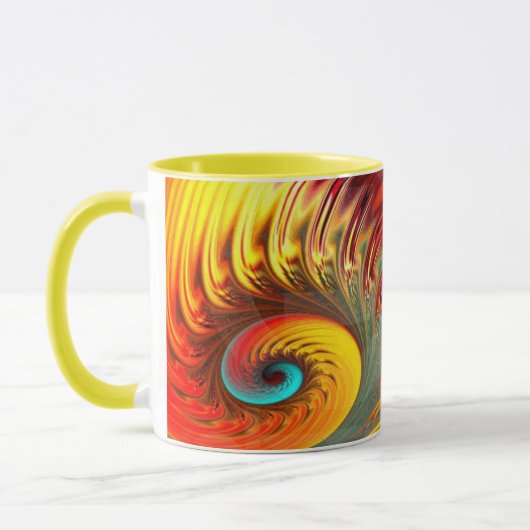 Mug Balle à feu Mandelbrot Fractal Spiral (Gauche)