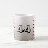 Mug Balle de baseball blanche classique avec numéro de (Centre)