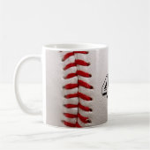 Mug Balle de baseball blanche classique avec numéro de (Gauche)