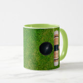 Mug Balle de Croquet, Mallet, Herbe Verte (Devant droit)