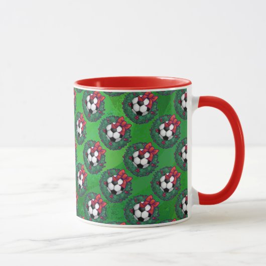 Mug Balle de football Noël (Droite)