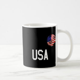 Mug Balle De Football Patriotique Usa Graphique Rouge