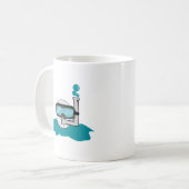 Mug balle de golf drôle avec snorkel (Devant gauche)