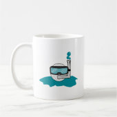 Mug balle de golf drôle avec snorkel (Gauche)
