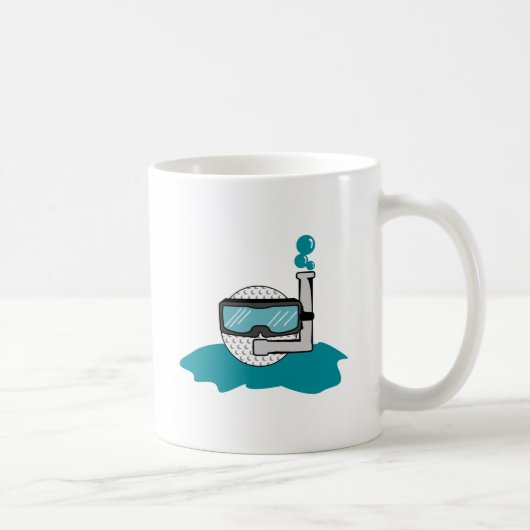 Mug balle de golf drôle avec snorkel (Droite)