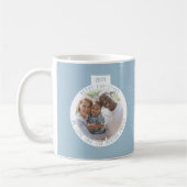 Mug Balle de Noël Pastel Bleu Photo Holiday (Gauche)
