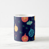 Mug Balle de Noël Vert Jaune Vintage (Centre)