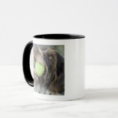 Mug Balle de tennis acérée de chien d'indicateur, plan (Devant gauche)
