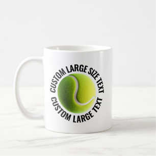 Mug Balle de tennis personnalisée grand format 330 g. 