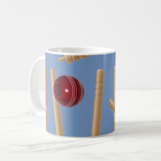Mug Balle Et Pompes De Cricket, (Devant gauche)