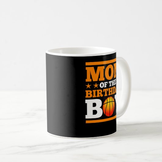 Mug Baller Mommy Basketball Maman Of The Birthday Boy (Devant droit)