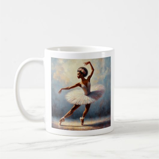 Mug Ballerina classique africaine-américaine (Gauche)