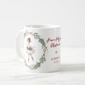 Mug Ballerina de Noël magique mignonne (Devant gauche)