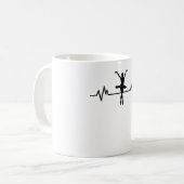 Mug Ballerina Heartbeat Design Amusant Classic Ballet  (Devant gauche)