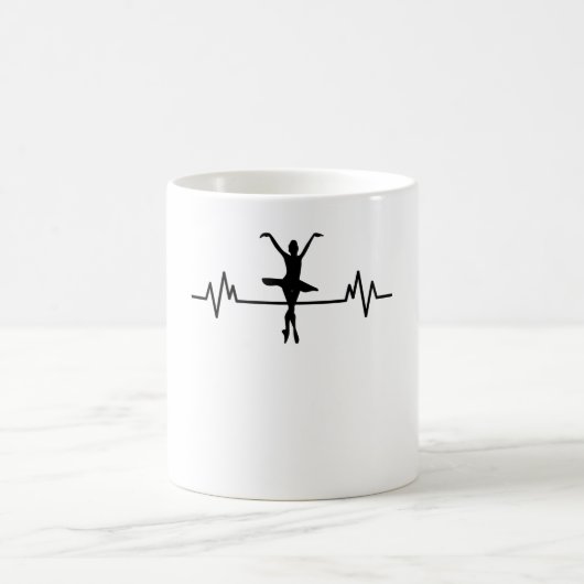 Mug Ballerina Heartbeat Design Amusant Classic Ballet  (Centre)