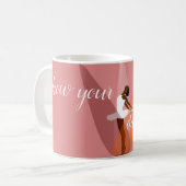Mug Ballerina noire, danseuse de ballet rose noir (Devant gauche)