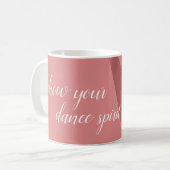 Mug Ballerina noire, danseuse de ballet rose noir (Devant gauche)