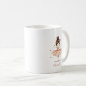 Mug Ballerina Nom personnalisé Fille (Devant droit)