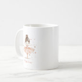 Mug Ballerina Nom personnalisé Fille (Devant gauche)