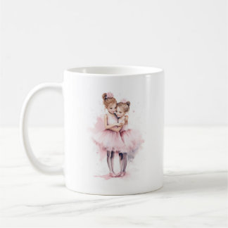 Mug Ballerina Soeurs Embrasser la Danse Tutu Rose Hug