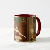 Mug Ballerina tenant une noix de croupe de Noël Musiqu (Devant droit)