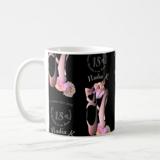 Mug Ballerina Toe Chaussures Custom Event (Gauche)