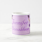 Mug Ballerina violet cheveux foncés nom ballet classe  (Centre)