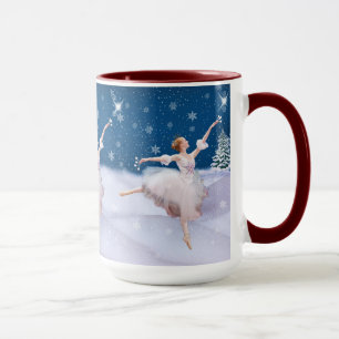 Mug Ballerine de la Reine de neige, étoile, flocons d