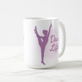 Mug Ballerine de la vie de danse - pourpre - (Devant droit)