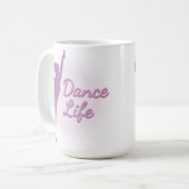 Mug Ballerine de la vie de danse - pourpre - (Devant gauche)