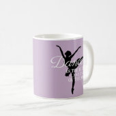 Mug Ballerine silhouette danse citation douce violette (Devant droit)