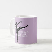 Mug Ballerine silhouette danse citation douce violette (Devant gauche)