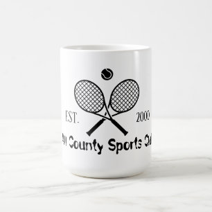 Mug Balles de tennis à monogramme sur le thème du desi