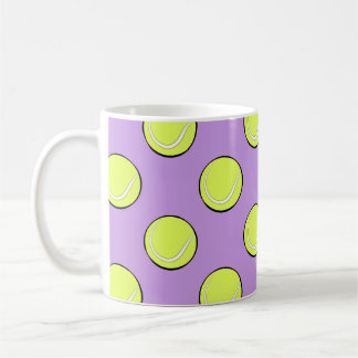 Mug Balles de tennis motif sans couture sur fond viole
