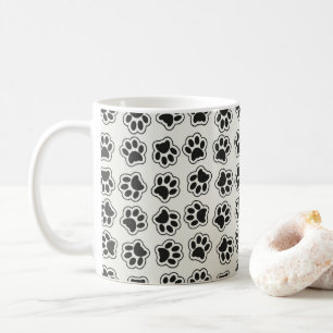 Mug Balles noires, Paws de chien, Paws de chat, Plan