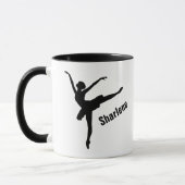 Mug Ballet Arabesque Pose Silhouette (Gauche)