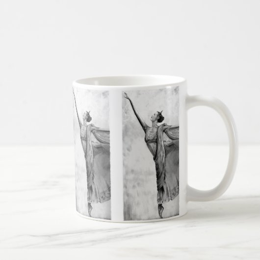 Mug Ballet de danseuse de ballerine de graphite (Droite)