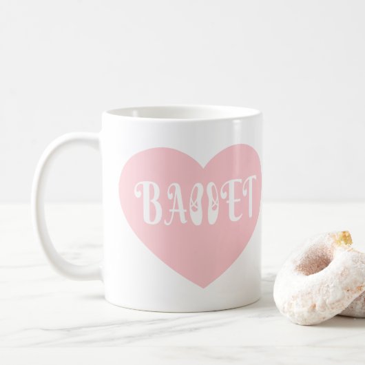 Mug Ballet Love Danse Personnaliser Ctomizeus (Avec donut)